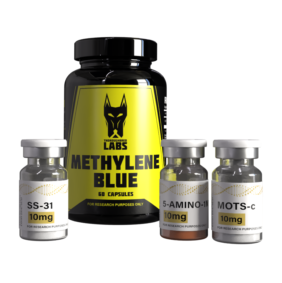 Research Bundle - MOTS-c 10mg / SS31 10mg / 5-Amino-1MQ 10mg / Methylene Blue