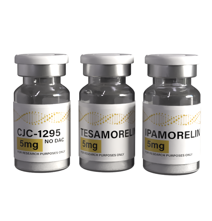 Research Bundle - CJC-1295 No DAC 5mg / Ipamorelin 5mg / Tesamorelin 5mg