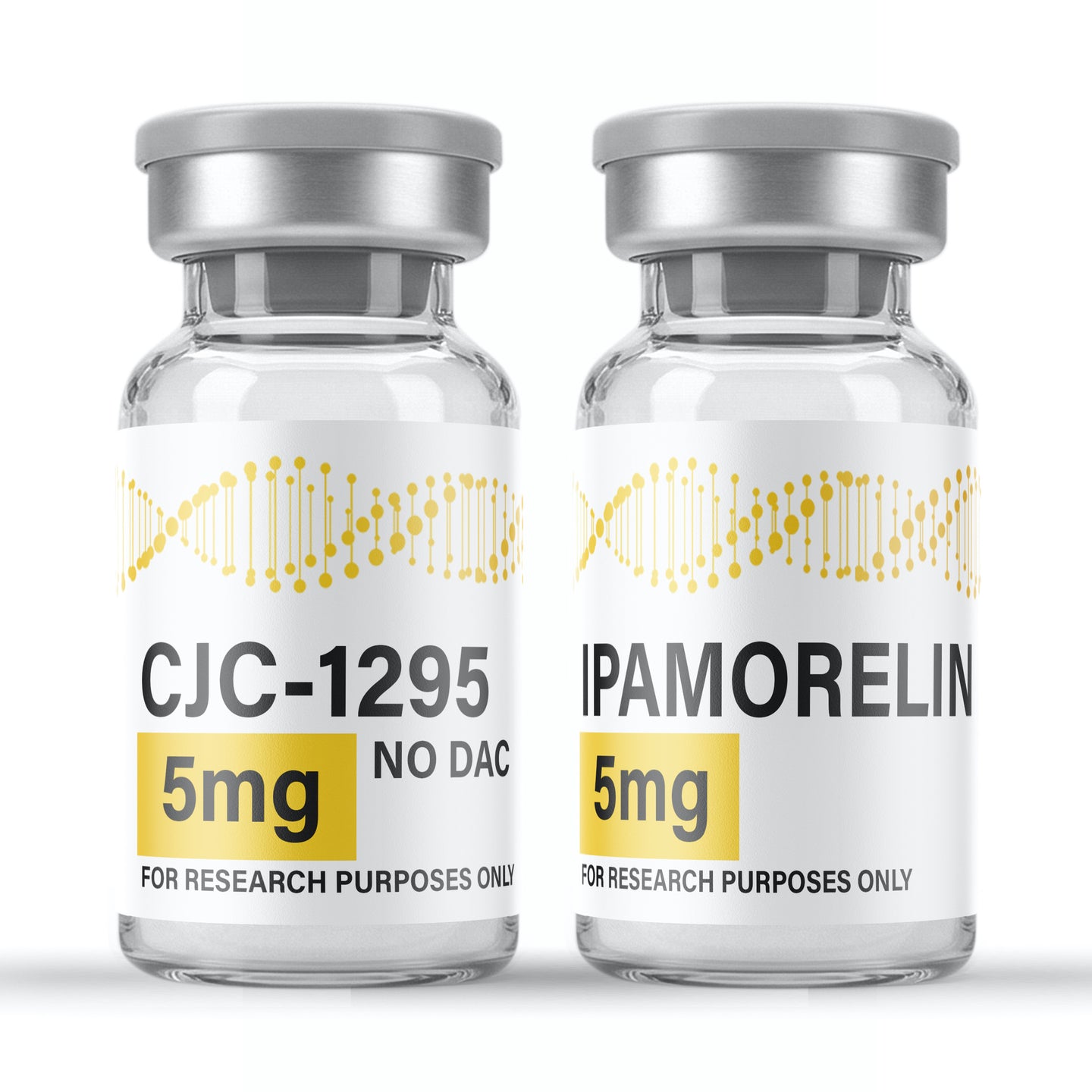 Research Bundle - CJC-1295 No DAC 5mg & Ipamorelin 5mg Peptide Vial Bundle