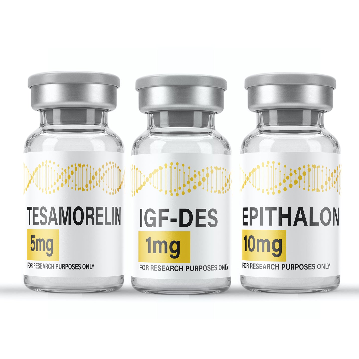 Research Bundle - IGF-DES 1mg / Tesamorelin 5mg / Epithalon 10mg