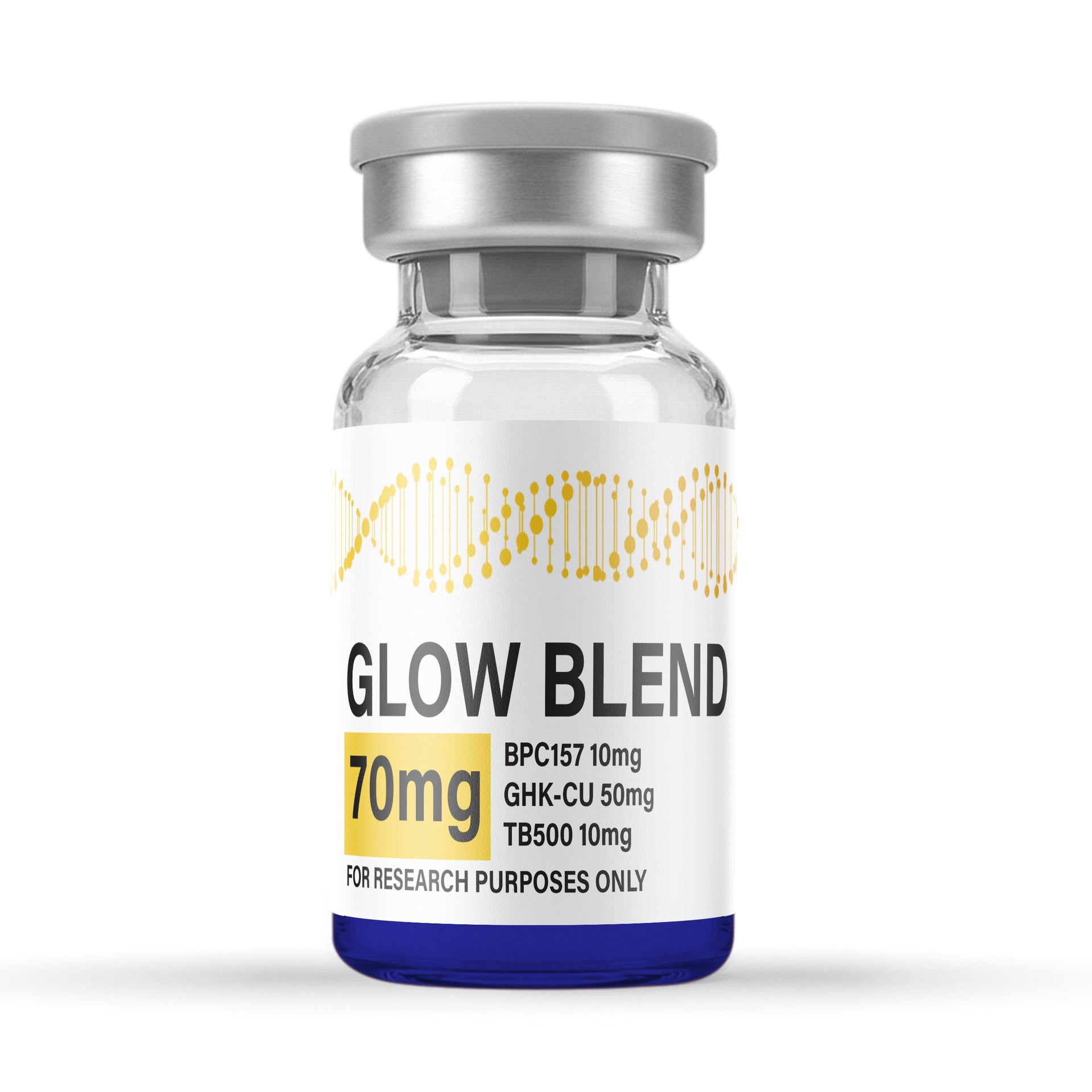 GLOW Blend (BPC157, GHK-CU, TB500) Vial 70mg  Thoroughbred Labs
