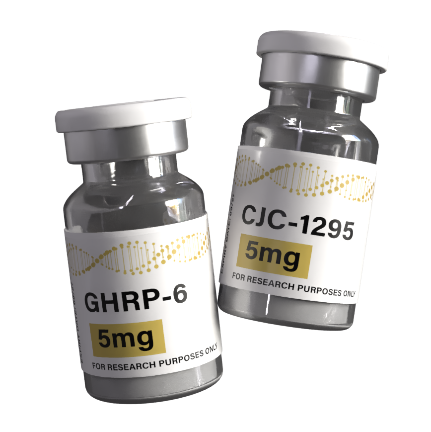 THE HULK STACK - CJC-1295 No DAC 5mg & GHRP-6 5mg Peptide Vial Bundle